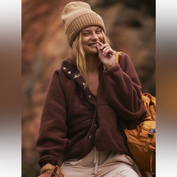 FP Movement by Free People Jackets & Blazers - NWT Free People FP Movement Hit the Slopes Fleece in Bitter Chocolate Sz Medium